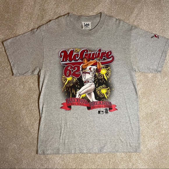 Vintage Mark Mcguire record breaking 62nd home run T-Shirt - Picture 1 of 7